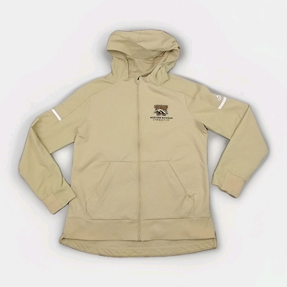 Western Michigan WMU Broncos Womens M Gold  ADIDAS TEAM Hoodie Jacket Gymnastics